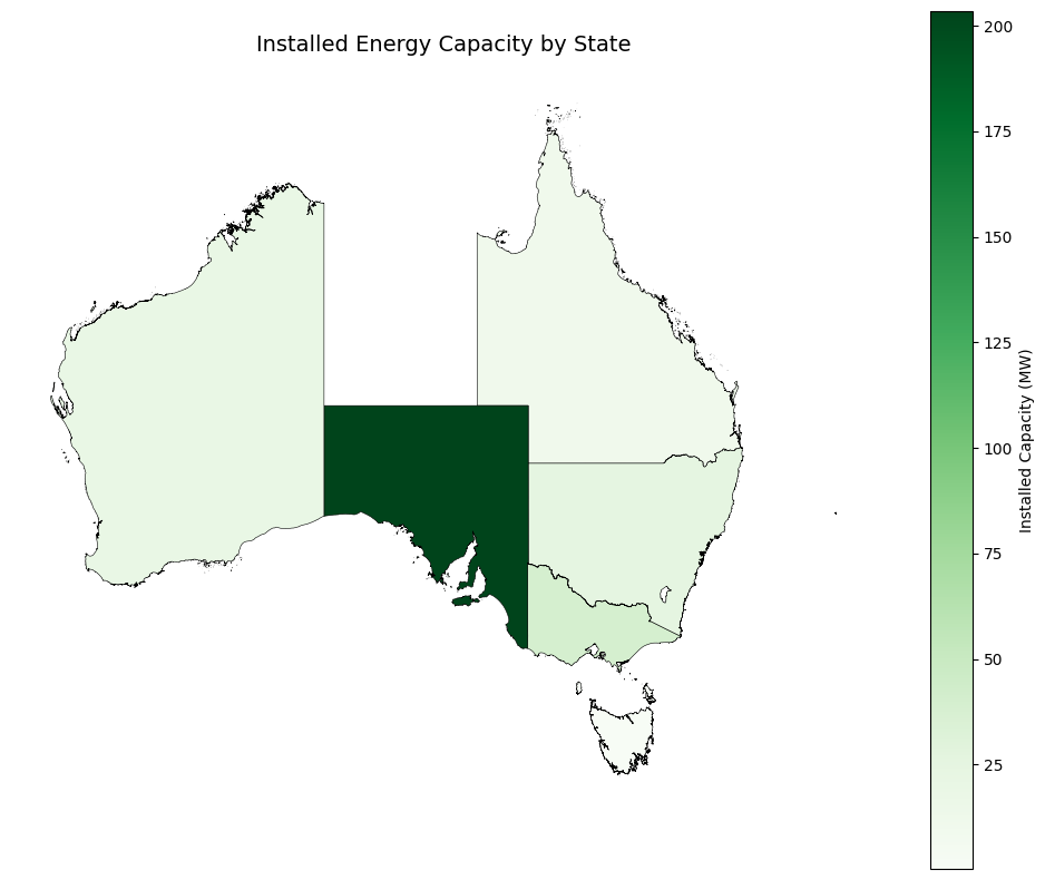 A recent-accreditation snapshot maps installed renewable capacity and makes the concentration of new development visible.